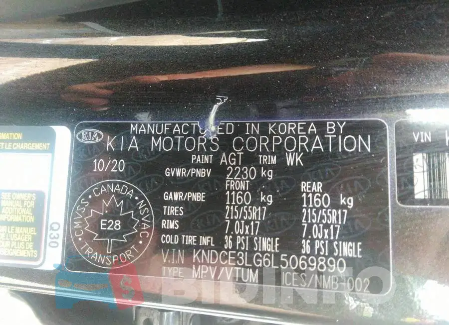 KNDCE3LG6L5069890 Photo# 9