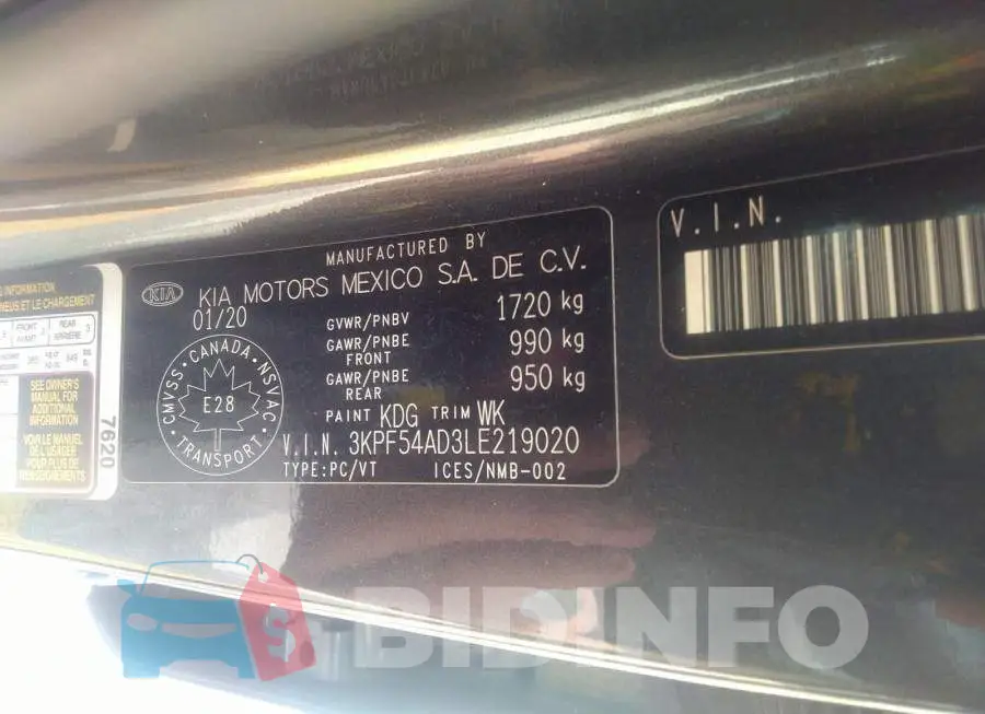 3KPF54AD3LE219020 Photo# 9