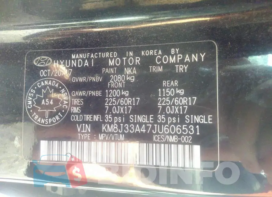 KM8J33A47JU606531 Photo# 9
