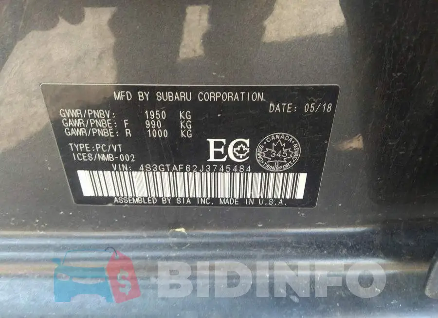 4S3GTAF62J3745484 Photo# 9