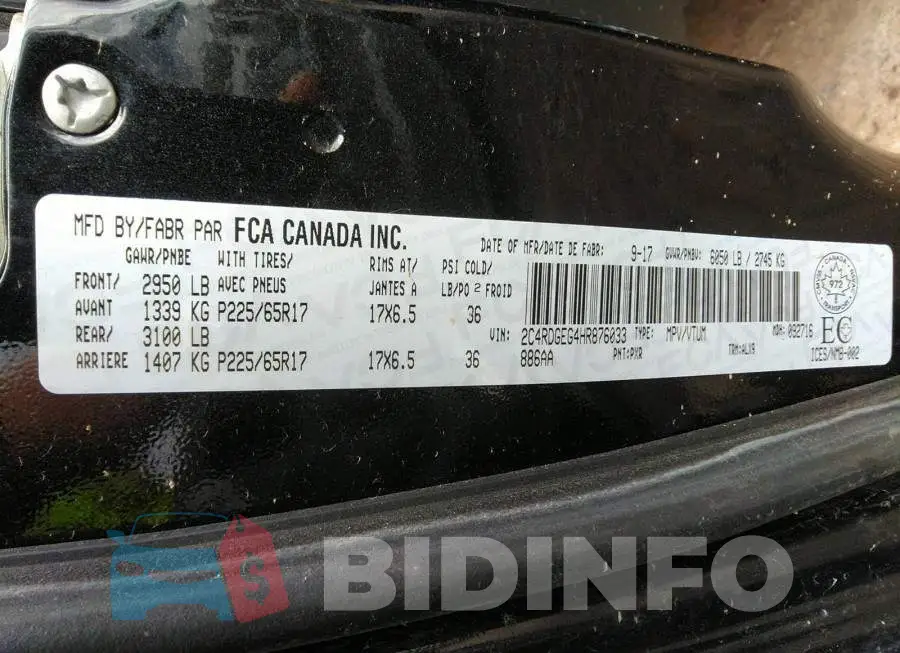 2C4RDGEG4HR876033 Photo# 9