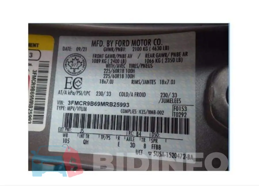3FMCR9B69MRB25993 Photo# 6