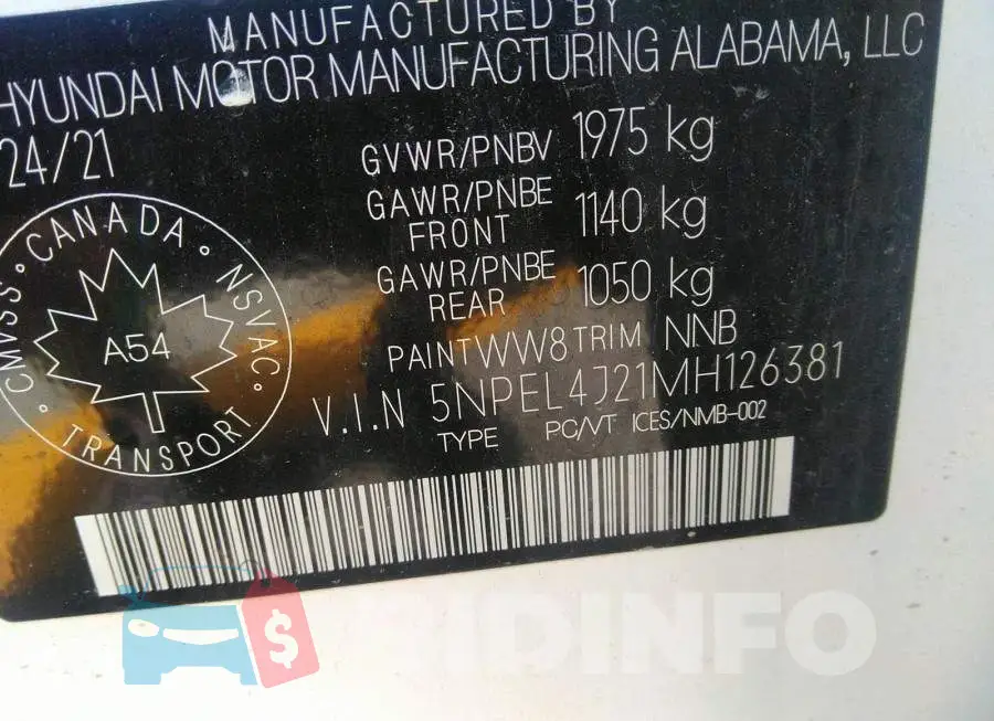 5NPEL4J21MH126381 Photo# 9