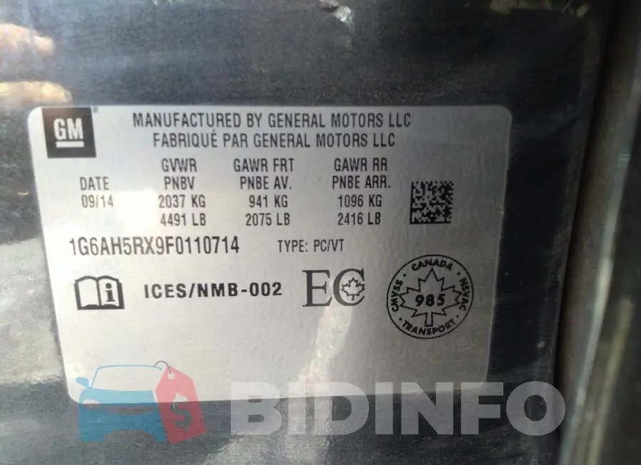 1G6AH5RX9F0110714 Photo# 9