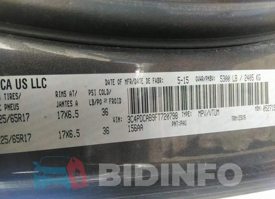 3C4PDCAB9FT720798 Photo# 9
