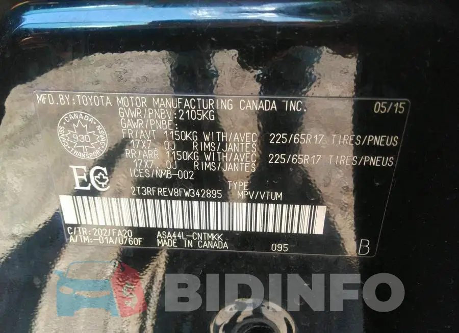 2T3RFREV8FW342895 Photo# 9