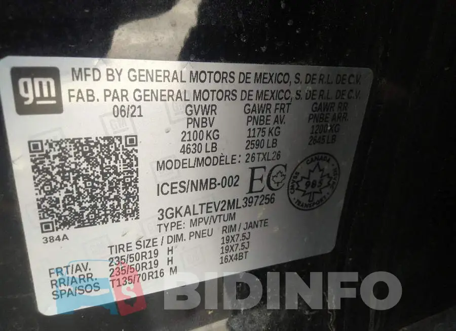 3GKALTEV2ML397256 Photo# 9