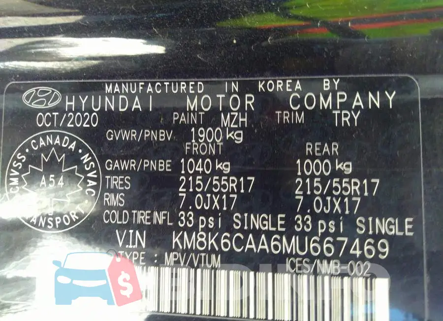 KM8K6CAA6MU667469 Photo# 9