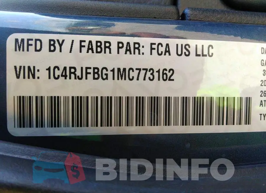 1C4RJFBG1MC773162 Photo# 9