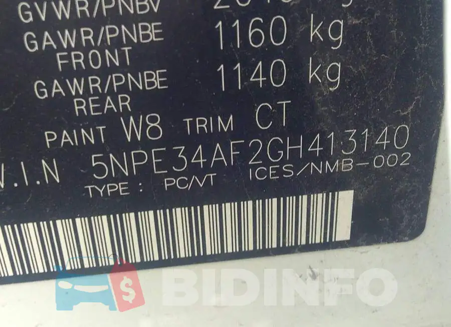5NPE34AF2GH413140 Photo# 9