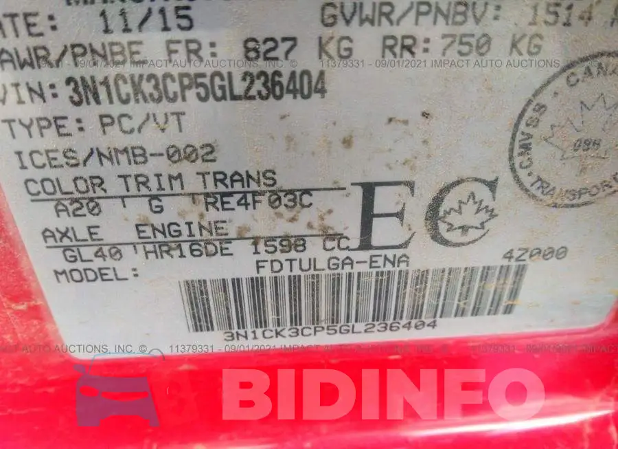 3N1CK3CP5GL236404 Photo# 9