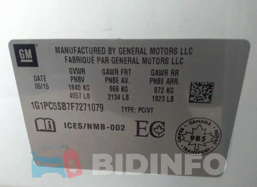 1G1PC5SB7F7271079 Photo# 9