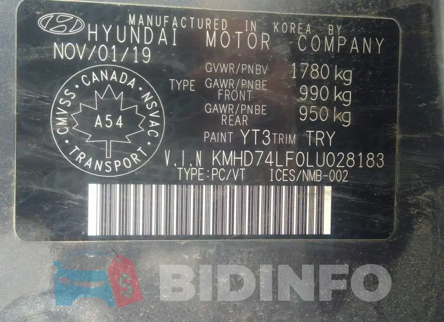 KMHD74LF0LU028183 Photo# 9