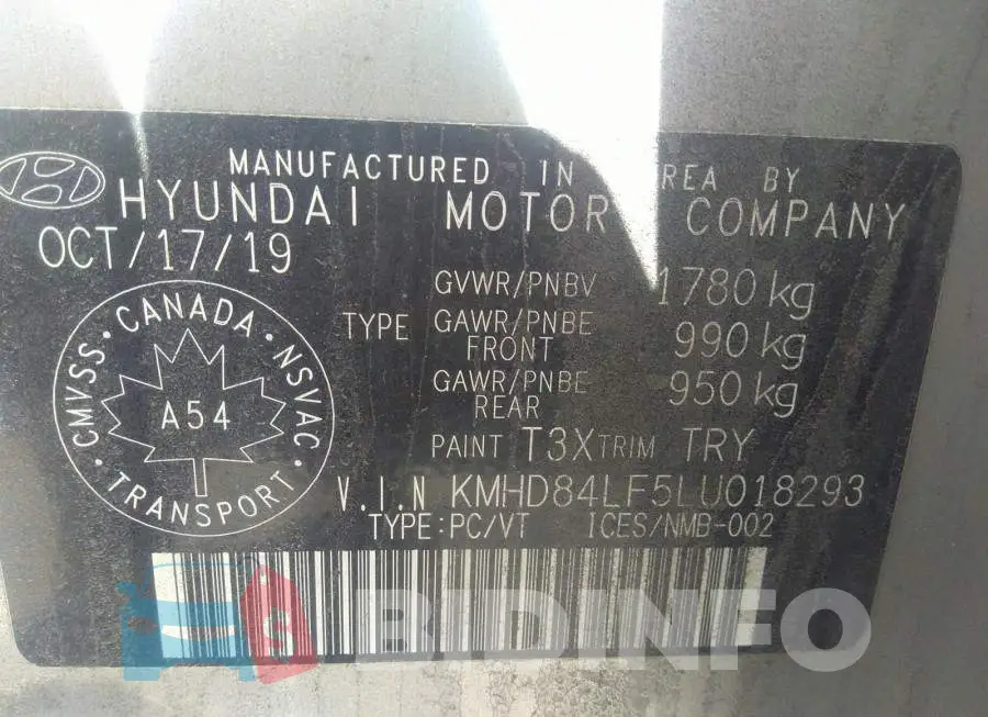 KMHD84LF5LU018293 Photo# 9