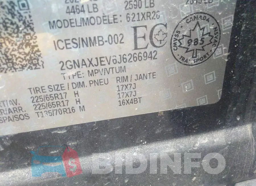 2GNAXJEV6J6266942 Photo# 9