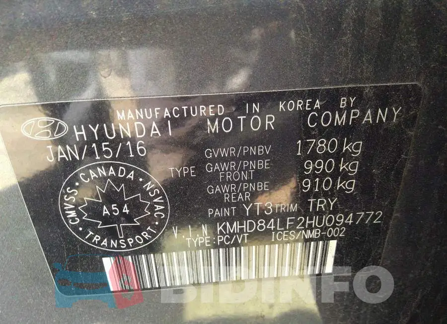 KMHD84LF2HU094772 Photo# 9