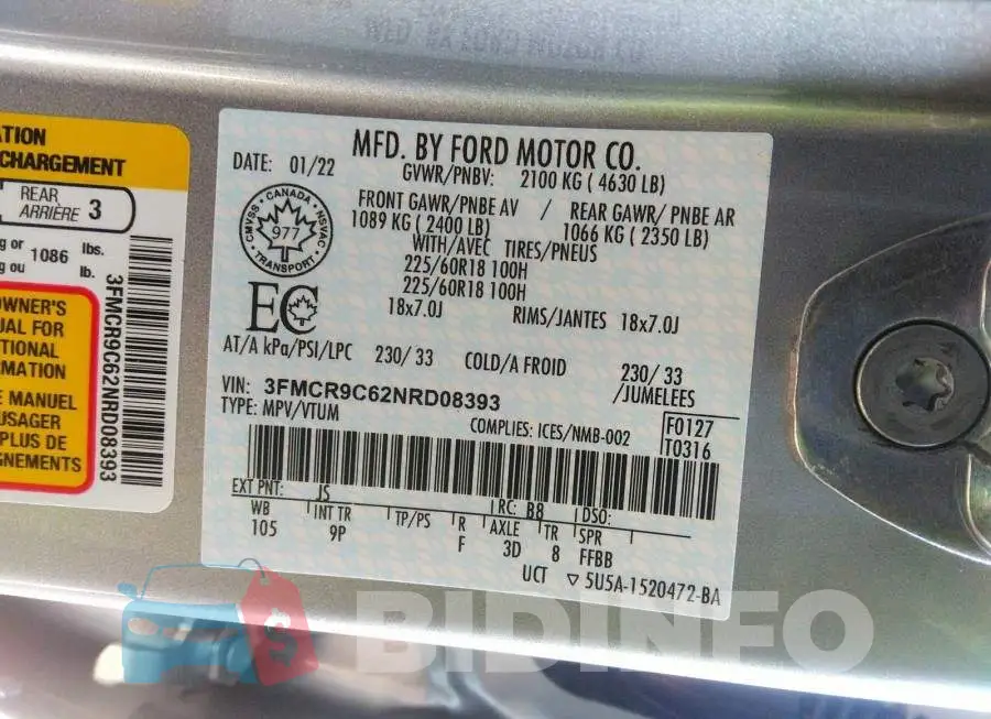 3FMCR9C62NRD08393 Photo# 9
