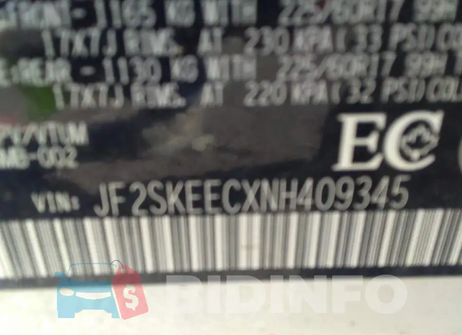 JF2SKEECXNH409345 Photo# 9