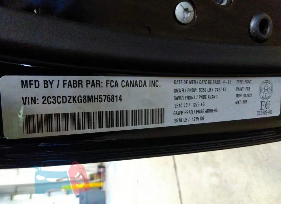 2C3CDZKG8MH576814 Photo# 9