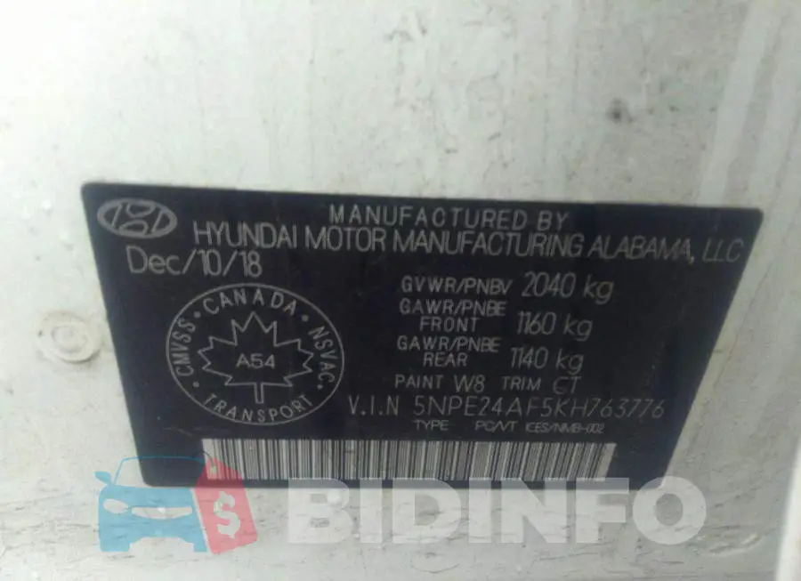 5NPE24AF5KH763776 Photo# 9