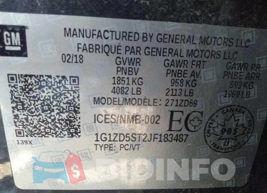 1G1ZD5ST2JF183487 Photo# 9