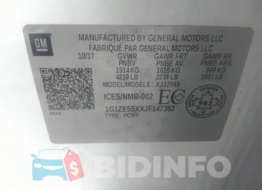 1G1ZE5SXXJF147353 Photo# 9