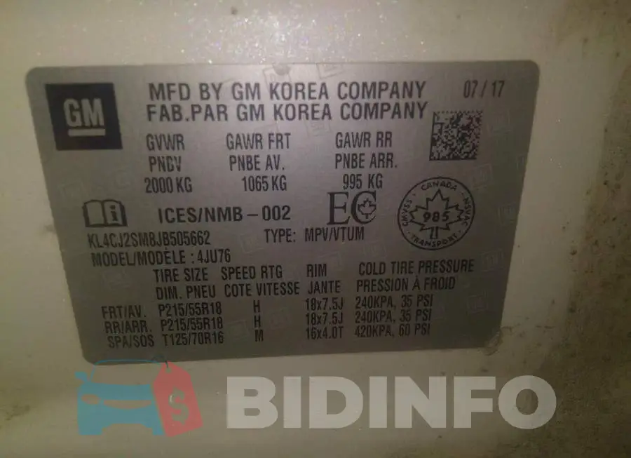 KL4CJ2SM8JB505662 Photo# 9