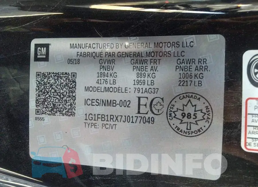 1G1FB1RX7J0177049 Photo# 9