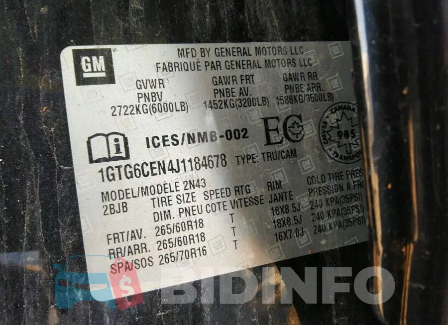 1GTG6CEN4J1184678 Photo# 9