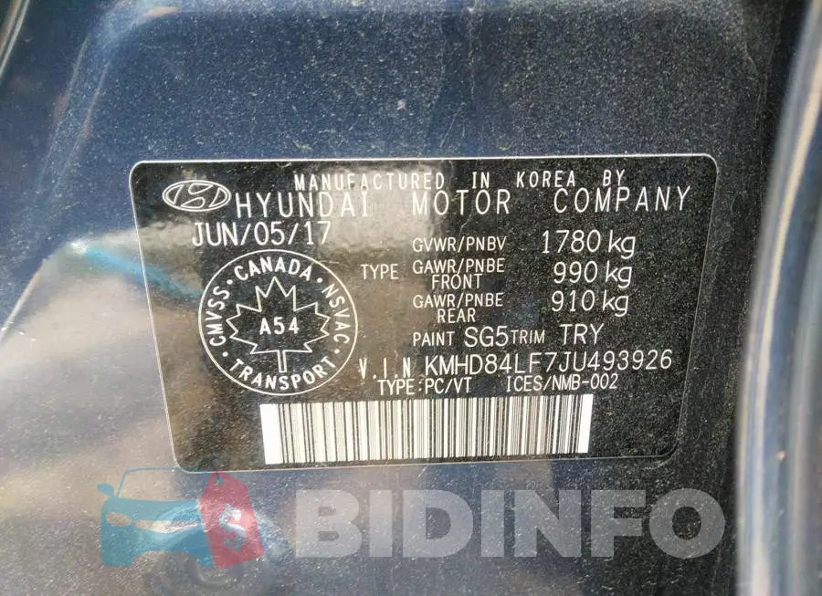 KMHD84LF7JU493926 Photo# 9