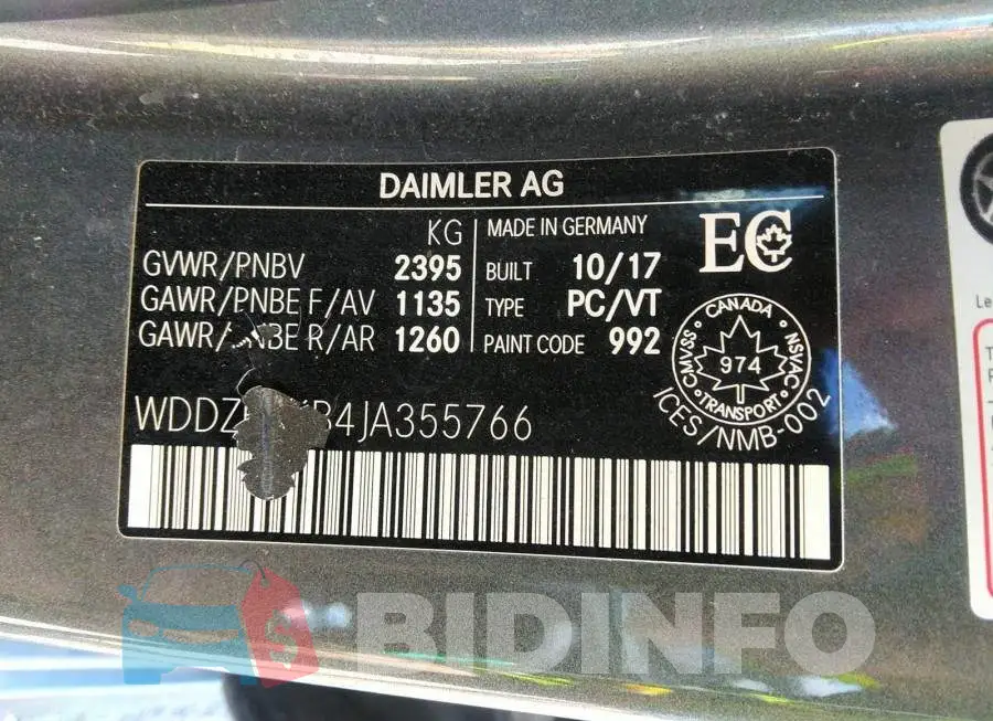 WDDZF4KB4JA355766 Photo# 9