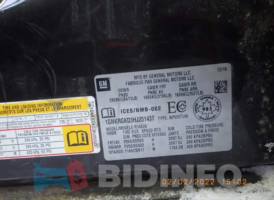 1GNKRGKD3HJ251437 Photo# 7