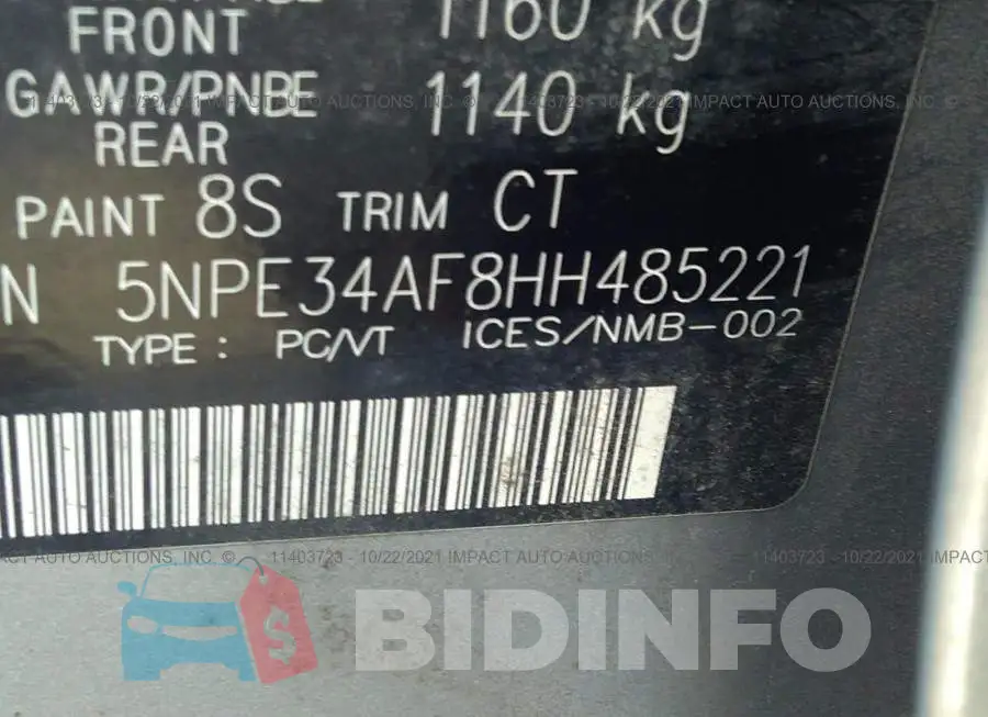 5NPE34AF8HH485221 Photo# 9