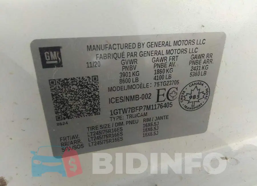 1GTW7BFP7M1176405 Photo# 9