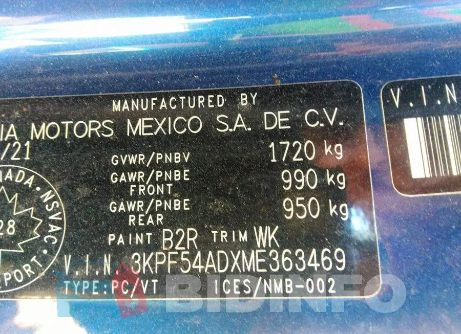3KPF54ADXME363469 Photo# 9