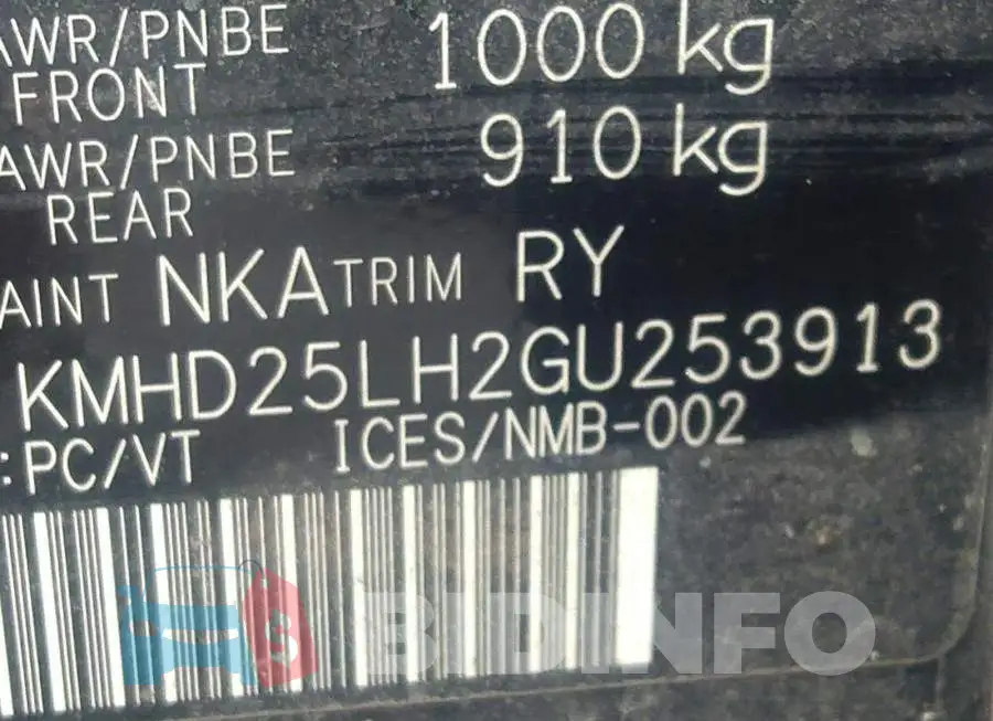 KMHD25LH2GU253913 Photo# 9