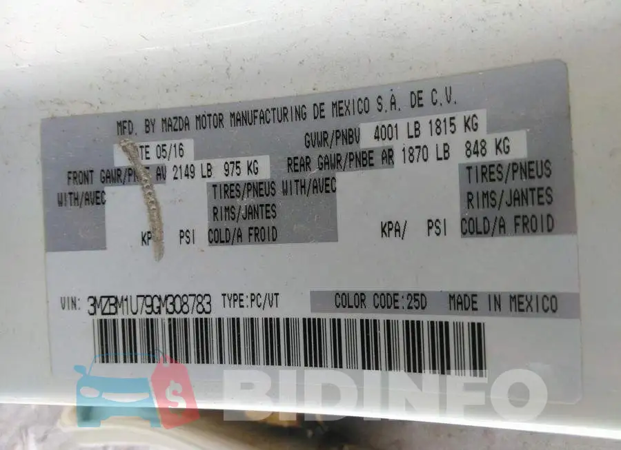 3MZBM1U79GM308783 Photo# 9