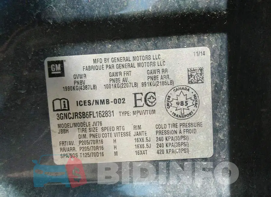 3GNCJRSB6FL162831 Photo# 9