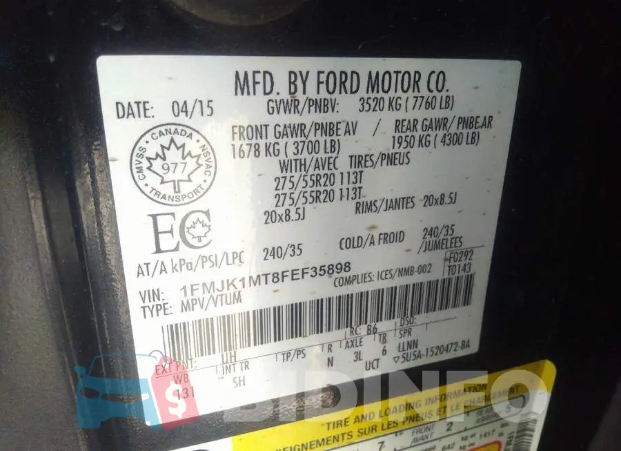 1FMJK1MT8FEF35898 Photo# 9