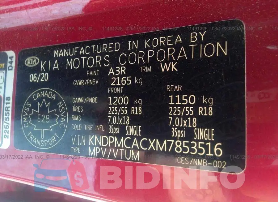KNDPMCACXM7853516 Photo# 9