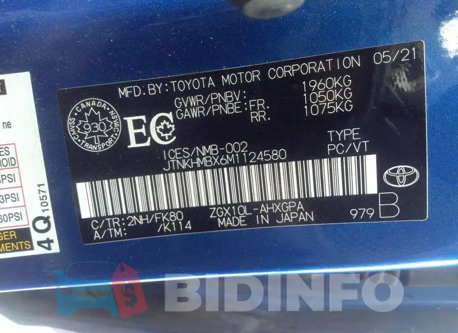 JTNKHMBX6M1124580 Photo# 9