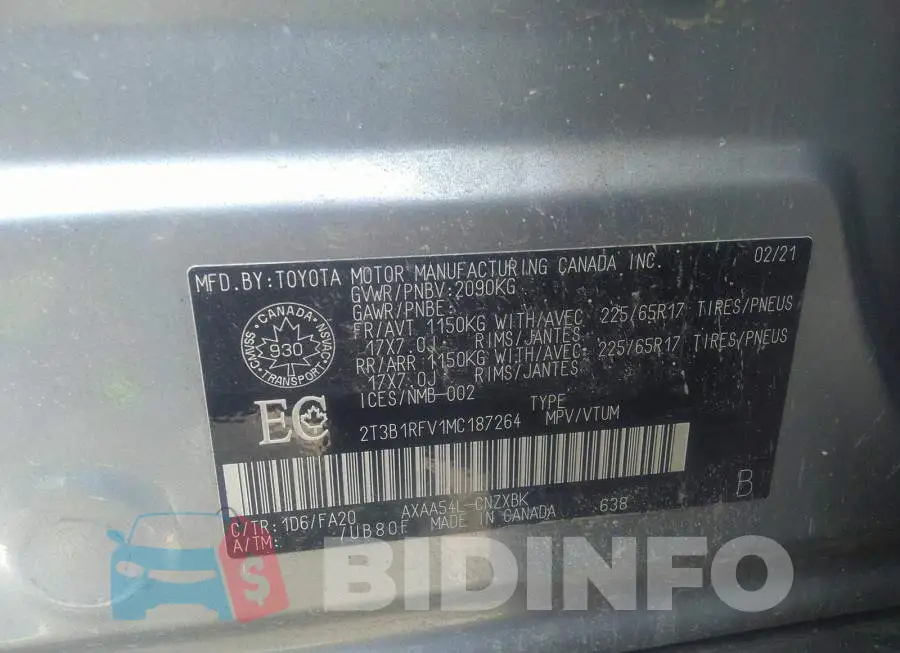 2T3B1RFV1MC187264 Photo# 9