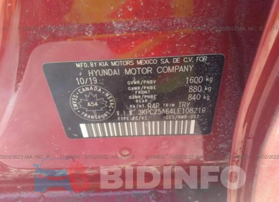 3KPC25A64LE108219 Photo# 9