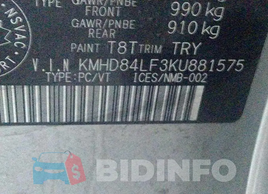 KMHD84LF3KU881575 Photo# 9