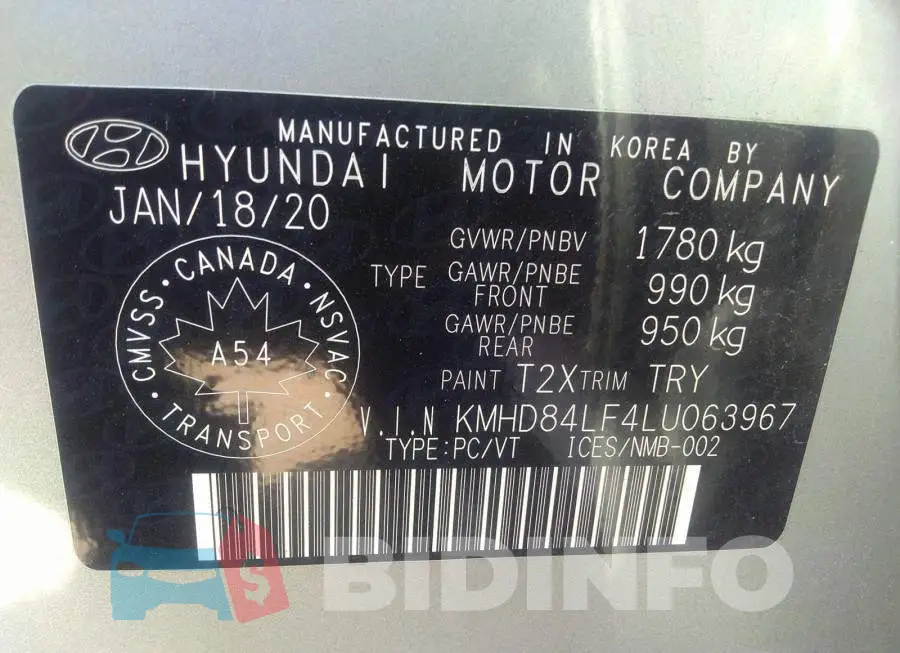 KMHD84LF4LU063967 Photo# 9