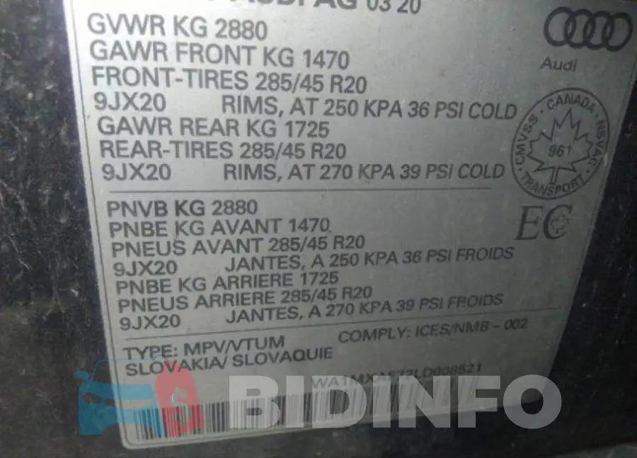 WA1MXAF72LD008521 Photo# 9