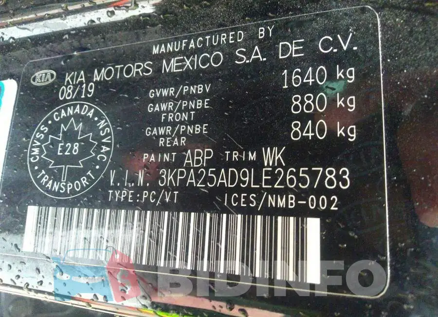 3KPA25AD9LE265783 Photo# 9