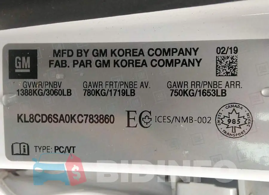 KL8CD6SA0KC783860 Photo# 9