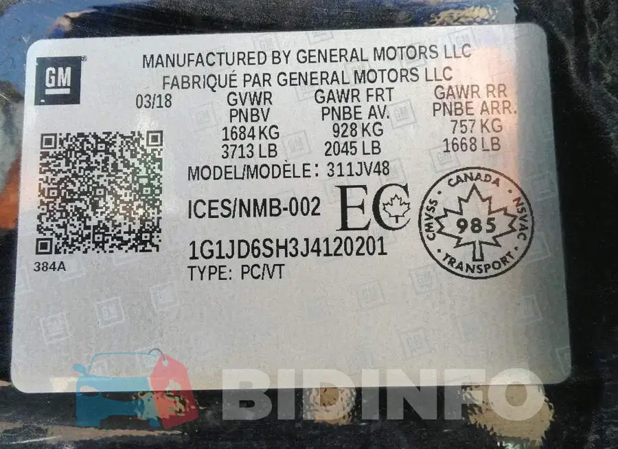 1G1JD6SH3J4120201 Photo# 9