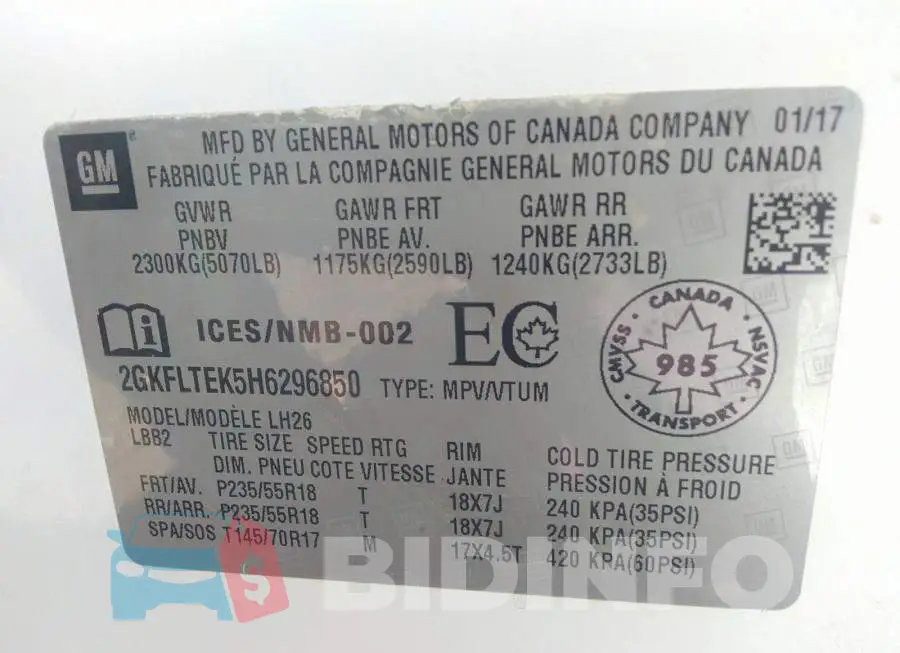 2GKFLTEK5H6296850 Photo# 9